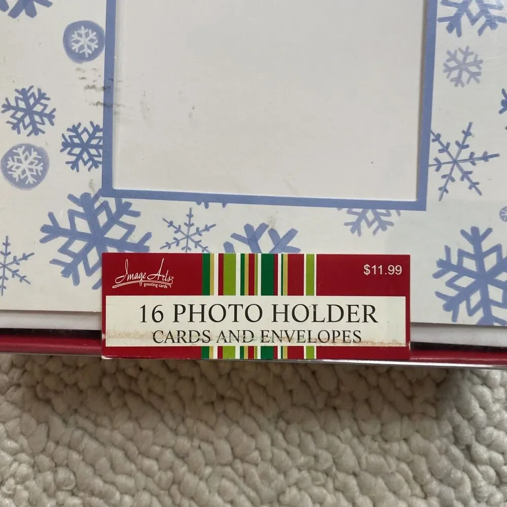 Image Arts Photo Greeting Cards 4x6 Christmas Snowflake Design Box Set of 16 New